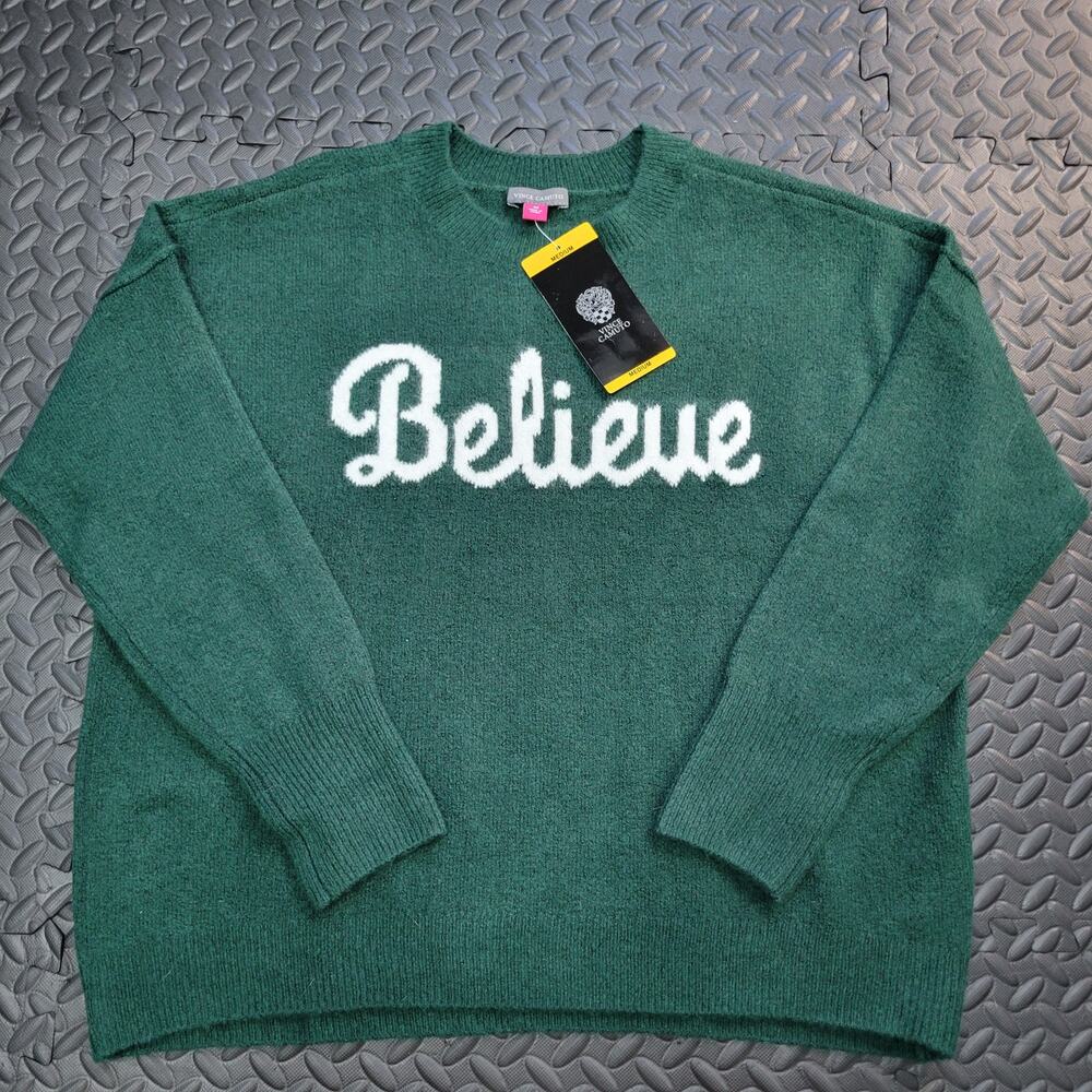 Vince Camuto Believe Sweater Womens Medium NWT Festive Holiday Christmas